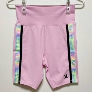 New! Hurley Pink Tie Dye Biker Shorts